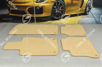 Dywaniki welurowe, zestaw, beżowe Luxor Beige