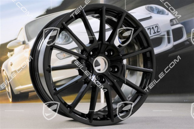 20-inch Panamera Sport wheel set, 2 x 9,5J x 20 ET 65 + 2 x 11,5 J x 20 ET 63, black