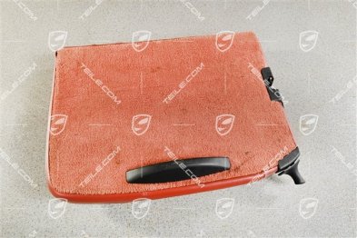 Back seat backrest, Draped leather, Boxster red, Coupe, L