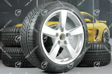 19" Koła zimowe komplet "Cayman S", felgi 8J x 19 ET57 + 9,5J x 19 ET45 + NOWE opony zimowe Continental WinterContact TS 830P 235/40 R19 + 265/40 R19, bez czujników RDK