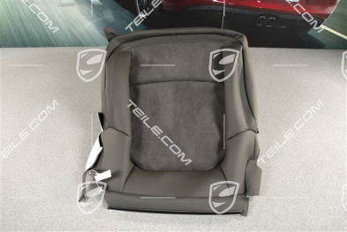 Cover for cushion, Leatherette/Alcantara, Agate grey, L