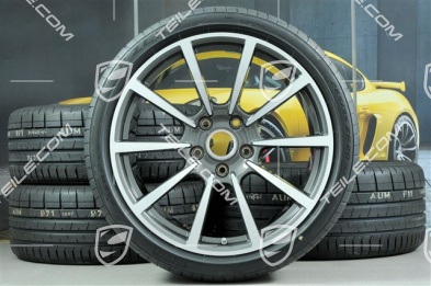 20" Carrera Classic Sommerräder Satz, Felgen 8J x 20 ET57 + 10J x 20 ET45 + Pirelli Sommerreifen 235/35 ZR20 + 265/35 ZR20, mit RDK-Sensoren