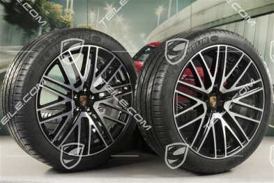 21" Turbo Design summer wheel set, wheel rims 9,5J x 21 ET27 + 10J x 21 ET19 + Michelin summer tyres 265/40 R21 + 295/35 R21, with TPM