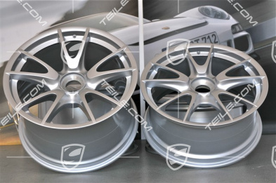 19-inch GT3RS II 4.0 / GT2RS wheel set, silver, front 9J x 19 ET47+ rear 12J x 19 ET48