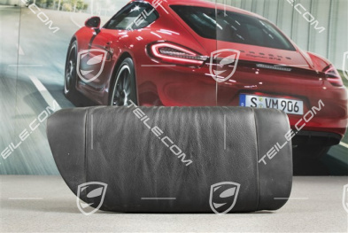 Lordosenstütze / Mittelteil, Raffleder, Schwarz, Cabrio, L