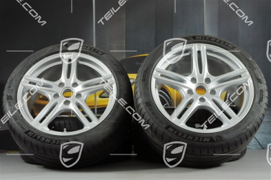 20-inch Panamera Turbo summer wheel set, rims 9,5J x 20 ET71 + 11,5J x 20 ET68 + NEW Michelin summer tires 275/40 ZR20 + 315/35 ZR20, with TPM