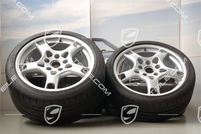 19-inch Carrera S summer wheel set, wheels  8J x 19 ET 57 + 11J x 19 ET 67 + NEW summer tyres 235/35 R19 + 295/30 R19