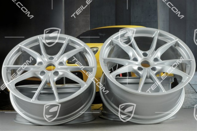 20" Komplet felg Carrera S IV, 8J x 20 ET57 + 10J x 20 ET45, brylantowy chrom