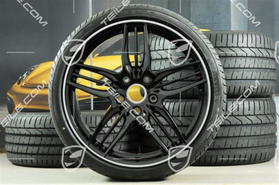 20" Komplet kół letnich SportDesign, czarne - exlusive 911 8,5J x 20 ET51 + 11J x 20 ET70, opony 245/35 ZR20 + 295/30 ZR20, z RDK