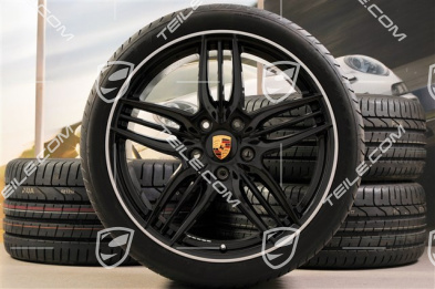 20" Komplet kół letnich SportDesign, Exclusive - czarny wysoki połysk, 8,5J x 20 ET51 + 11J x 20 ET70, NOWE opony letnie Pirelli 245/35 R20 + 295/30 R20