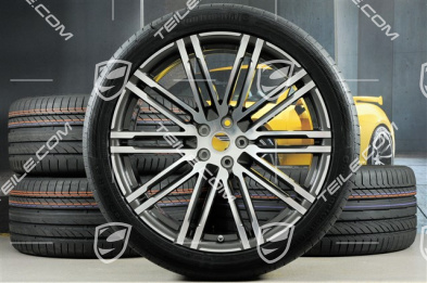 21-inch Turbo III summer wheels set, rims 9J x 21 ET26 + 10J x 21 ET19 + NEW Continental summer tyres 265/40 R 21 + 295/35 R 21, with TPMS