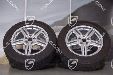 19" Cayenne Design II Satz Ganzjahresräder, 4x Felgen 8,5 J x 19 ET 59 + 4x Ganzjahresreifen Good Year 265/50 R 19 110Y XL, ohne RDK