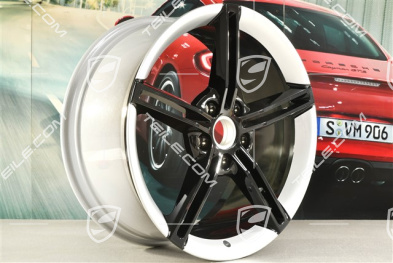 21" Felge Mission E Design, 9,5J x 21 ET60, brillantsilber + schwarz