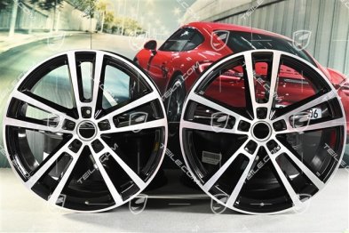 22-inch wheel rim set Cayenne Sport Design, 10J x 22 ET48 +11,5J x 22 ET61, black high gloss
