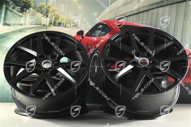 21" komplet felg Panamera Sport Design, 9,5J x 21 ET71 + 11,5J x 21 ET69, czarny satynowy półmat