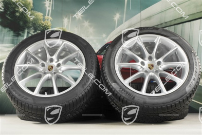 20-inch Cayenne COUPE Design winter wheel set, rims 9J x 20 ET50 + 10,5J x 20 ET55 + NEW Pirelli winter tyres 275/45 R20 + 305/40 R20, with TPMS, DOT/prod.year 2020