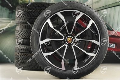 20" koła zimowe Turbo Aero Design, komplet, felgi 9J x 20 ET54 + 11J x 20 ET60, opony zimowe Goodyear 245/45 R20 + 285/40 R20, DOT/rok prod. 2023