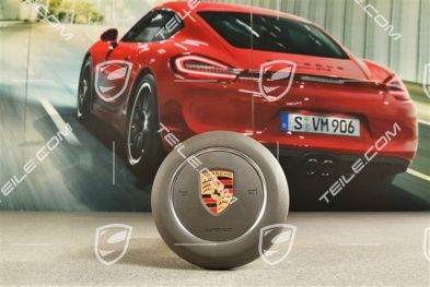 Lenkrad Airbag, Kunstleder, Achatgrau