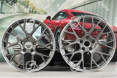 20+21-inch wheel rim set RS Spyder, rims: front 8,5J x 20 ET53 + rear 11,J x 21 ET67, platinum satin matt