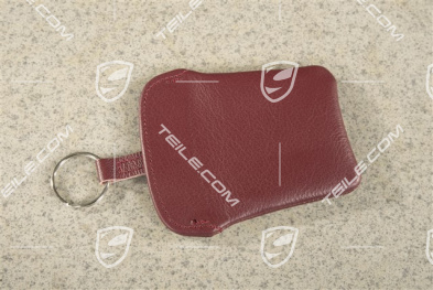 Key Case / Key pouch, wine red, leather, Porsche 911 70's to 90's