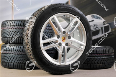 19" Panamera TURBO koła zimowe, komplet, felgi 9J x 19 ET 60 + 10J x 19 ET61 + NOWE opony zimowe Continental 255/45 R19+285/40 R19