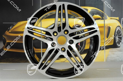 19" komplet felg Turbo, 11J x 19 ET51 + 8,5J x 19 ET56, czarny wysoki połysk
