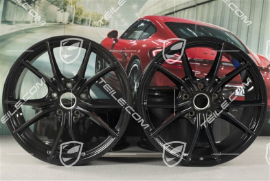 20-inch Carrera S (IV) wheel rim set, rims 8,5 J x 20 ET49 + 11,5 J x 20 ET76 in black (high gloss)