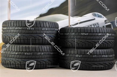 18" Boxster koła zimowe komplet, 8J x 18 ET57 + 9J x 18 ET47 + opony zimowe Pirelli Sottozero II 235/45 R18 + 265/45 R18, z czujnikami ciśnienia RDK