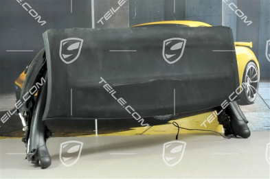 Convertible top, complete, black, convertible top covering damage!