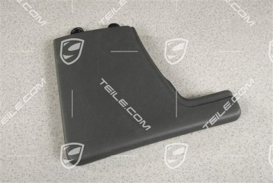 Centre console, Lateral cover, Leatherette, Black, L