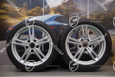 18" Boxster S II komplet kół letnich, przednie felgi 8J x 18 ET57 + tylne 9J x 18 ET43 + NOWE opony Michelin 235/40 ZR18 + 265/40 ZR18