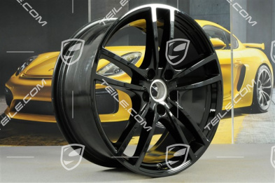 21" Felge Cayenne Turbo, 9,5J x 21 ET46, schwarz hochglanz
