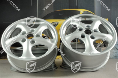 17" Komplet felg Carrera, 7J x 17 ET55 + 9J x 17 ET55