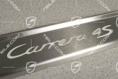 Blende, Einstiegleiste, 1 stuck, mit Beleuchtung, Edelstahl, Carrera 4S