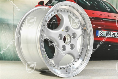 18-inch Alloy wheel rim, Turbo 3.6, 10J x 18 ET61, Speedline, silver