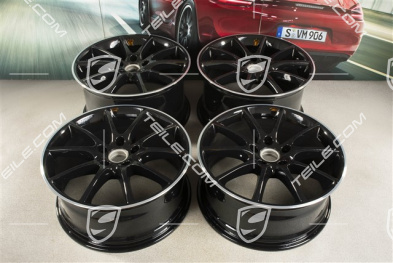 20" komplet felg Cayenne Design, 10,5J x 20 ET64 + 9J x 20 ET50, Exclusiv, czarne ramiona