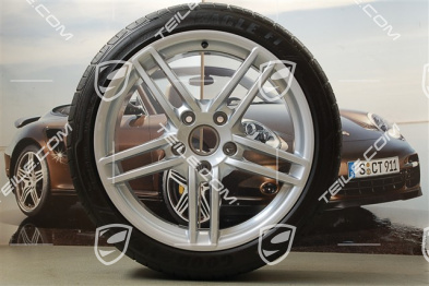 19-inch Carrera summer wheel set, 8,5J x 19 ET54 + 11J x 19 ET69, summer tyres 235/40 R19 + 285/35 R19