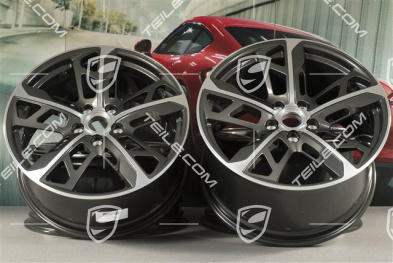 21" Felgensatz Cross Turismo Design, 9,5J x 21 ET60 + 11,5J x 21 ET66, Titan