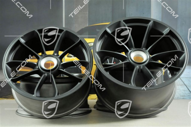 20+21" GT3 RS wheel set, rims: front 9,5J x 20 ET50 + rear 12,5J x 21 ET48, black