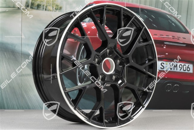 20+21" Komplet felg RS Spyder, felgi: przednie 8,5J x 20 ET53 + tylne 11,5J x 21 ET67, czarny wysoki połysk