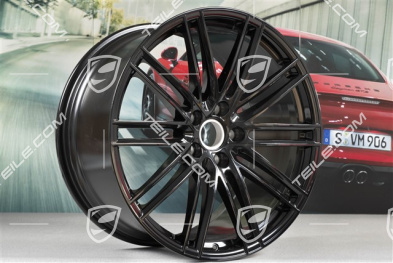 22" Komplet felg Turbo IV, 10J x 22 ET48 + 11,5J x 22 ET61, czarny wysoki połysk