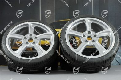 20-inch Cayman GT4 SportTechno winter wheels set, rims 8,5J x 20 ET57 + 10J x 20 ET50 + NEW Michelin winter tyres 235/35 R20 + 275/30 R20, with TPMS