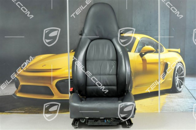 Seat, el adjustable, leather, Metropole blue, Draped, L
