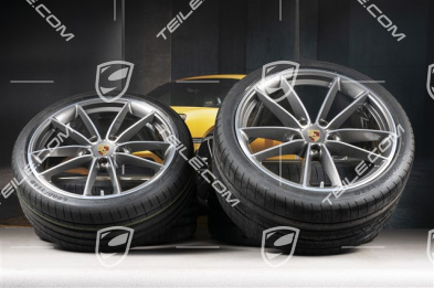 20"+21" Carrera Classic Sommerräder Satz, Felgen 8,5J x 20 ET50 + 11,5J x 21 ET67 + Goodyear Sommerreifen 245/35 R20 + 305/30 R21, mit RDK-Sensoren