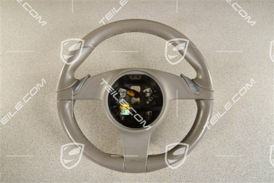 Steering wheel, Basic, Smooth Leather, Platinium Grey, PDK transmission