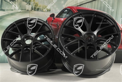20"+21" GT2RS/GT3RS Magnesium Radsatz, Felgen 9,5 J x 20 ET50 + 12,5 J x 21 ET48, Schwarz seidenglanz