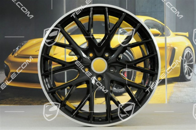 21" Felgensatz Panamera Sport Design, 9,5J x 21 ET71 + 11,5J x 21 ET69, Felgenstern in Schwarz Hochglanz