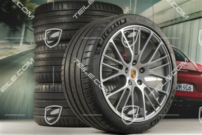 21" koła letnie Panamera Exclusive Design Sport, komplet, felgi 9,5J x 21 ET71 + 11,5J x 21 ET69 + opony letnie Michelin 275/35 R21 + 315/30 R21, mit RDK-Sensoren