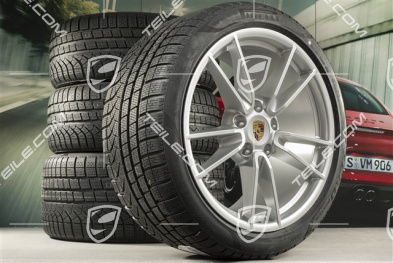 19"+20" Carrera Winterräder Satz, Felgen 8,5J x 19 ET52 + 11J x 20 ET66 + NEUE Pirelli Winterreifen 235/40 R19 + 295/35 R20, mit RDK-Sensoren