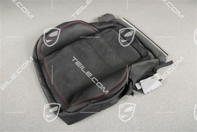 Front seat upholstery / cover, Leather / Alcantara, Black / Carmine red, GTS, L
